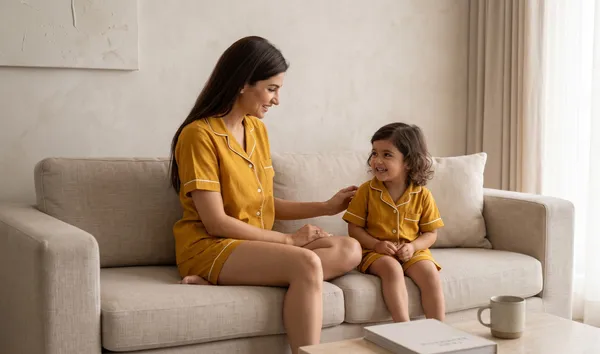 Mustard_Color_Mom_and_Kid_Twinning_Night_Suit_Sets_-_Pack_of_2