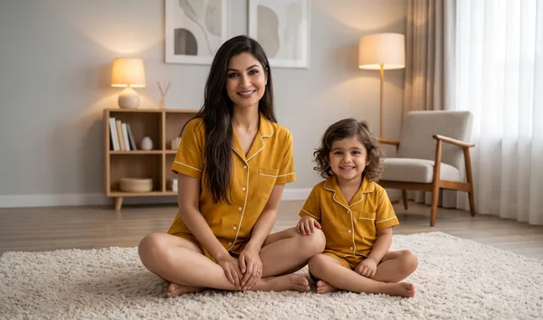Mustard_Color_Mom_and_Kid_Twinning_Night_Suit_Sets_-_Pack_of_2