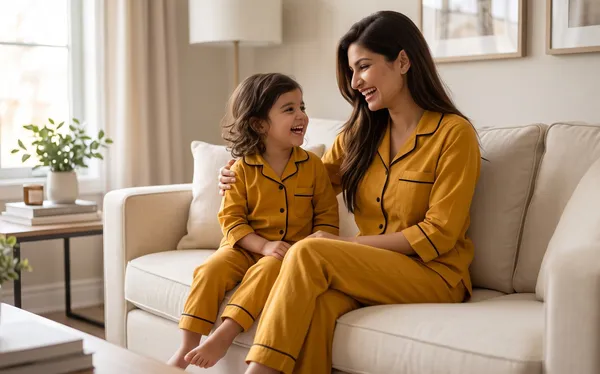 Mustard_Color_Mom_and_Kid_Twinning_Night_Suit_Sets_-_Pack_of_2
