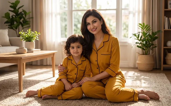 Mustard_Color_Mom_and_Kid_Twinning_Night_Suit_Sets_-_Pack_of_2