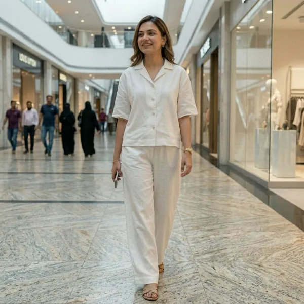 Solid_White_Shirt_&_Bottom_Co-ord_Set