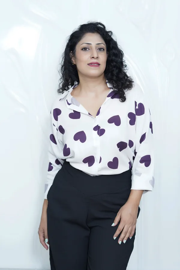 White_Rayon_Women_Summer_Shirt_With_Printed_Purple_Hearts