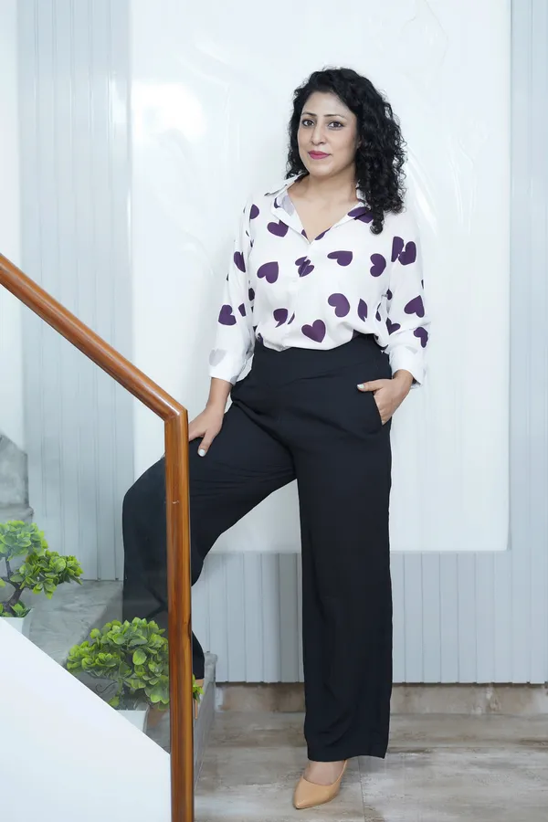 White_Rayon_Women_Summer_Shirt_With_Printed_Purple_Hearts