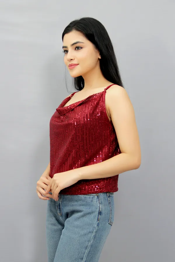 Maroon_Party_Embellished_Maroon_Top_Tops_For_Women