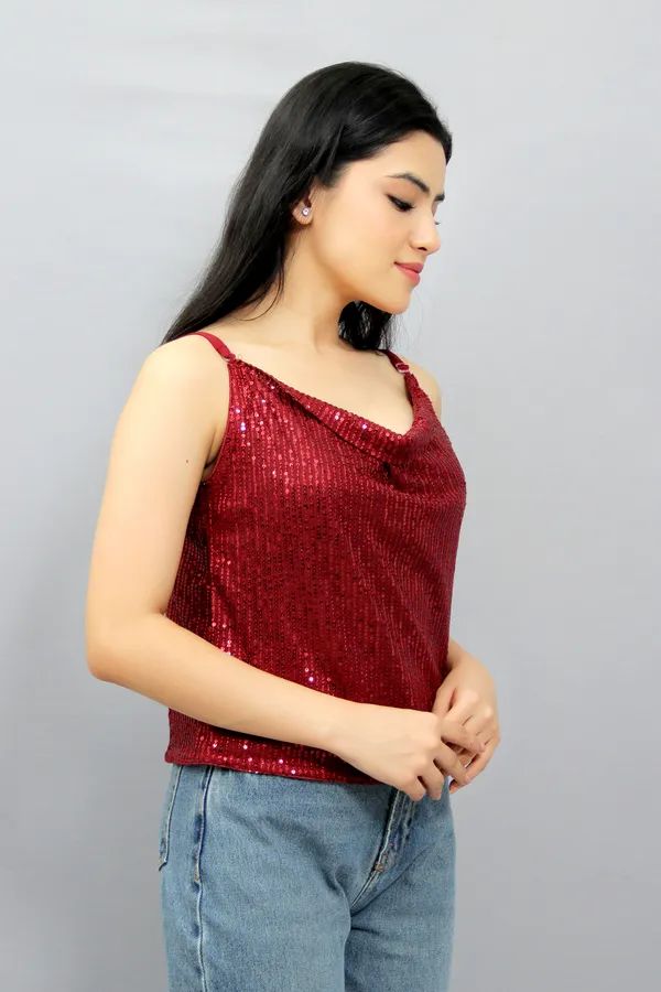Maroon_Party_Embellished_Maroon_Top_Tops_For_Women