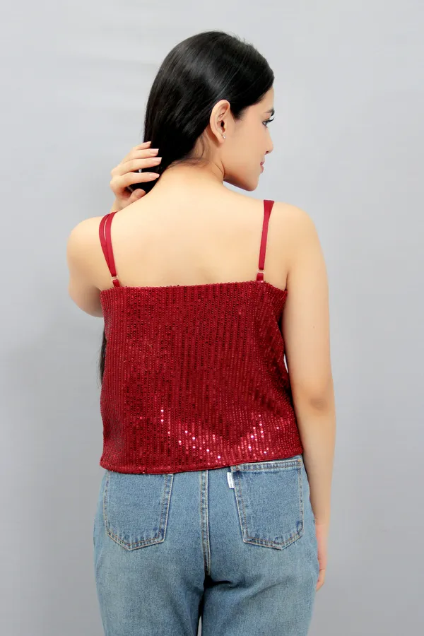 Maroon_Party_Embellished_Maroon_Top_Tops_For_Women