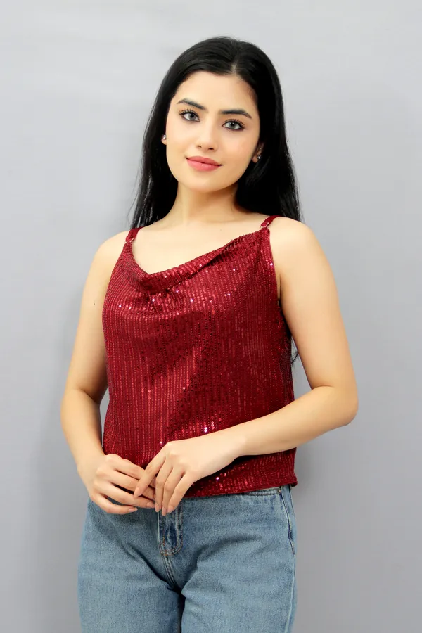 Maroon_Party_Embellished_Maroon_Top_Tops_For_Women