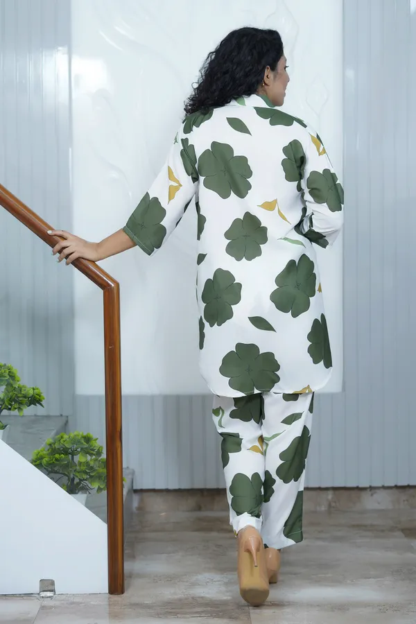 White_&_Green_Floral_Print_Co-Ord_Set_For_Women
