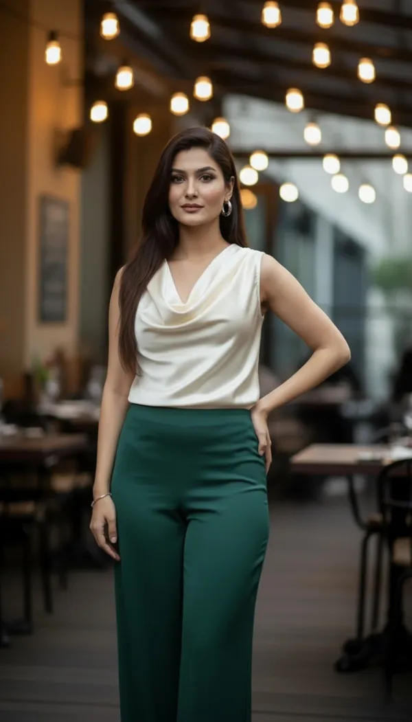 Cream_Satin_Cowl_Neck_Top