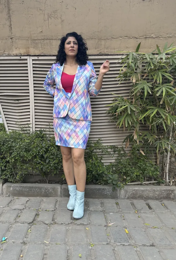 Multicolor_Imported_Lycra_Regular_Fit_Blazer_&_Tube_Skirt_Set_For_Women_&_Girls