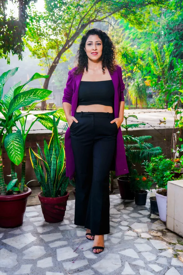 Purple_Lycra_Blend_Printed_Relaxed_Fit_Long_Sleeves_Single_Breasted_Long_Blazer_For_Women_&_Girls