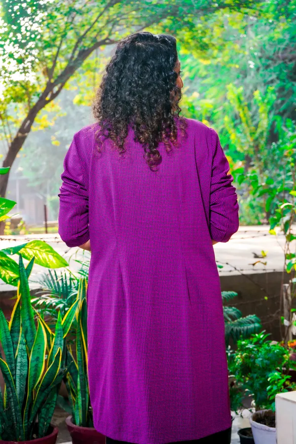 Purple_Lycra_Blend_Printed_Relaxed_Fit_Long_Sleeves_Single_Breasted_Long_Blazer_For_Women_&_Girls