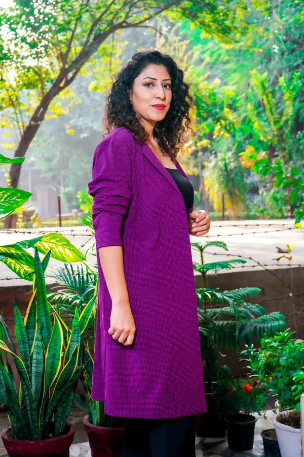 Purple_Lycra_Blend_Printed_Relaxed_Fit_Long_Sleeves_Single_Breasted_Long_Blazer_For_Women_&_Girls