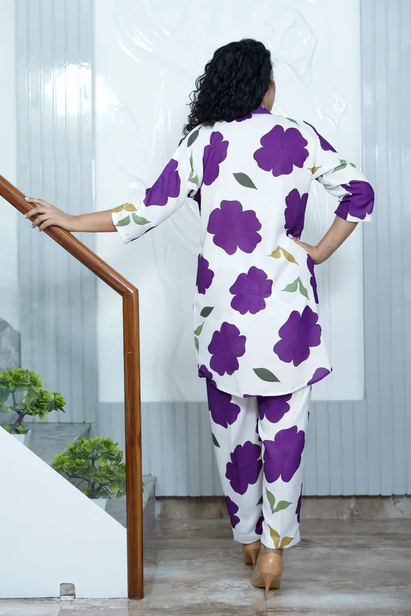 White_&_Purple_Floral_Print_Co-Ord_Set_For_Women