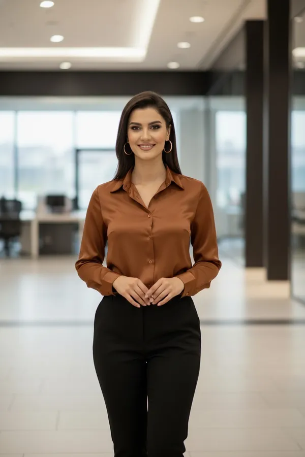Brown_Satin_Formal_Shirt