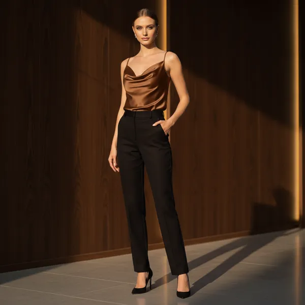 Brown_Satin_Noodle_Strap_Cowl_Neck_Top