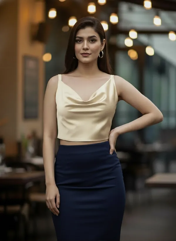 Cream_Satin_Crop_Cowl_Neck_Top