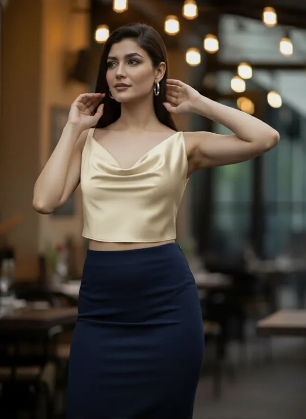 Cream_Satin_Crop_Cowl_Neck_Top