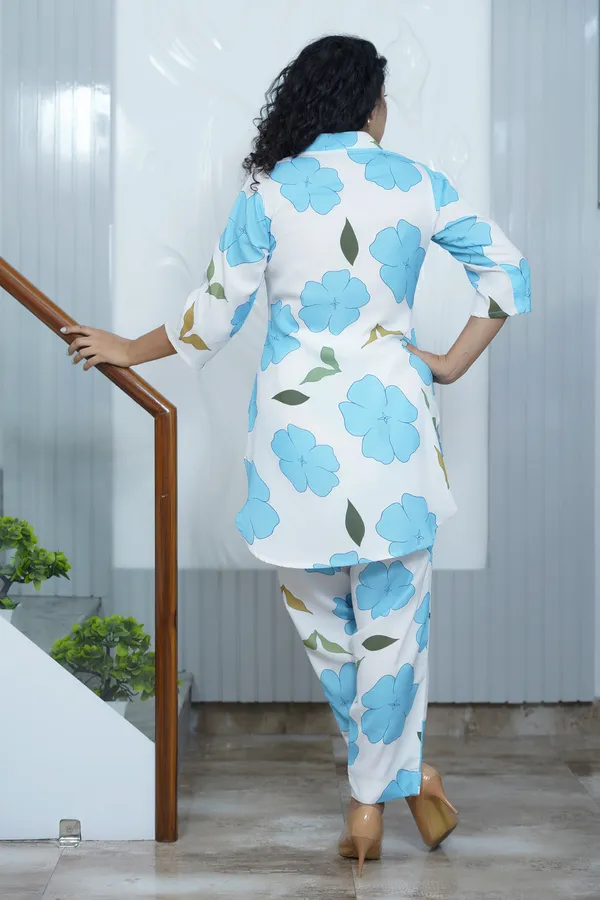 White_&_Blue_Floral_Print_Co-Ord_Set_For_Women