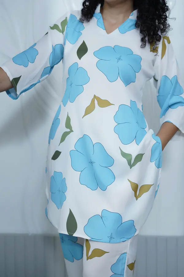 White_&_Blue_Floral_Print_Co-Ord_Set_For_Women