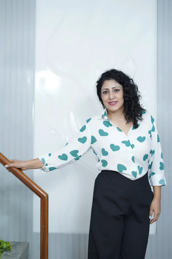 White_Rayon_Women_Summer_Shirt_With_Printed_Green_Hearts
