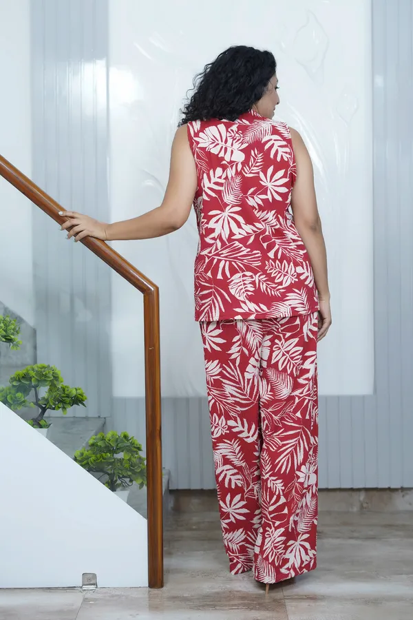 Rust_Orange_Tropical_Print_Co-Ord_Set_For_Women