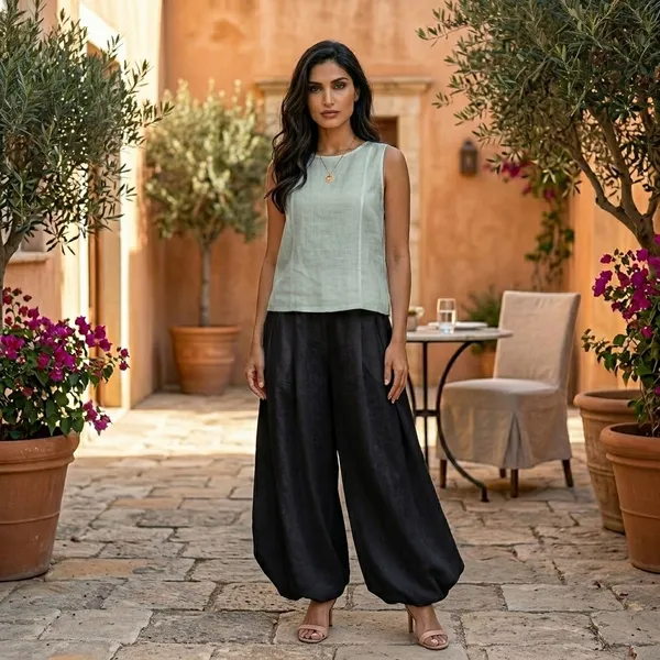 Solid_Mint_Green_&_Black_Top_&_Trouser_Co-ord_Set