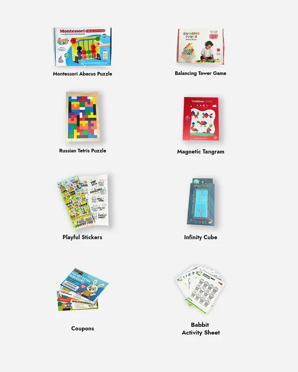 Babbit_Puzzle_Box-_Montessori_abacus_puzzle,_Balancing_tower,_Infinity_cube,_Magnetic_tangram,_Russian_tetris_puzzle