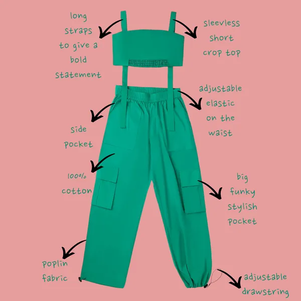 Bottle_Green_Solid_Poplin_Casual_Co-ord_Set_For_Girls