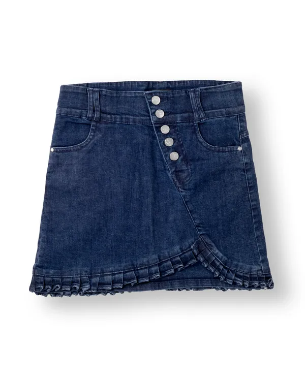 Blue_Solid_Twill_Casual_Skirt_For_Girls