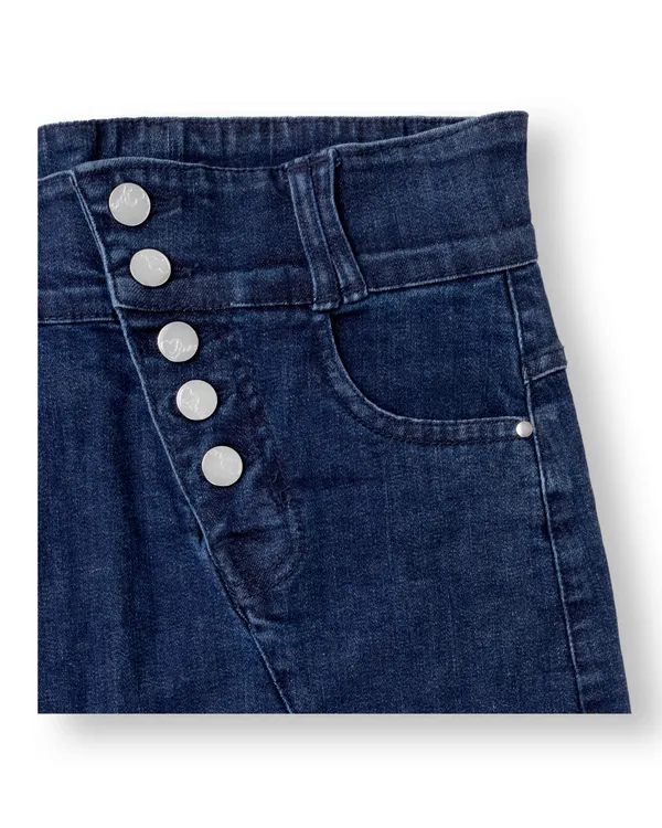 Blue_Solid_Twill_Casual_Skirt_For_Girls