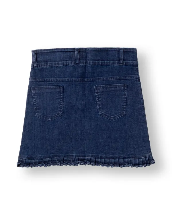 Blue_Solid_Twill_Casual_Skirt_For_Girls