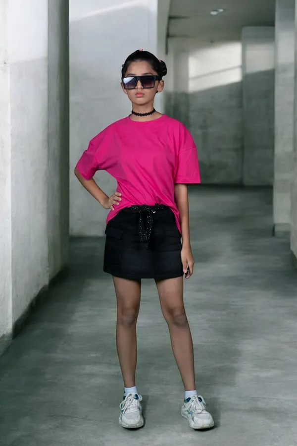 Pink_Solid_Cotton_Jersay_Casual_T-Shirt_For_Girls