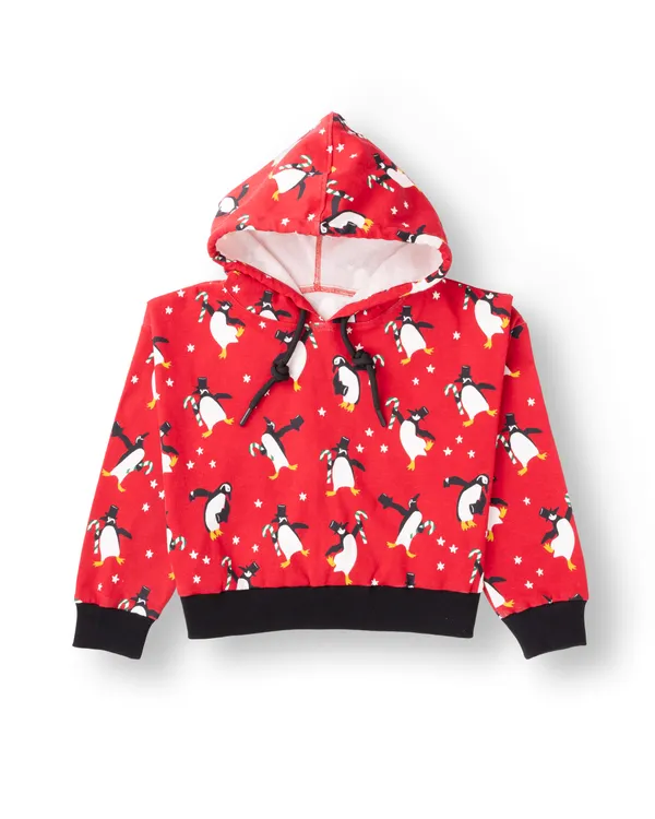 Red_Printed_Rib_Casual_Top_For_Girls