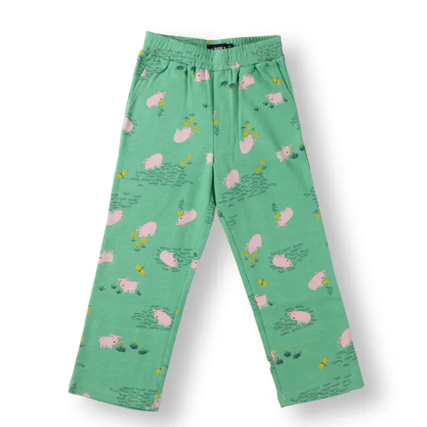 Green_Printed_Rib_Casual_Night-Suit_For_Unisex