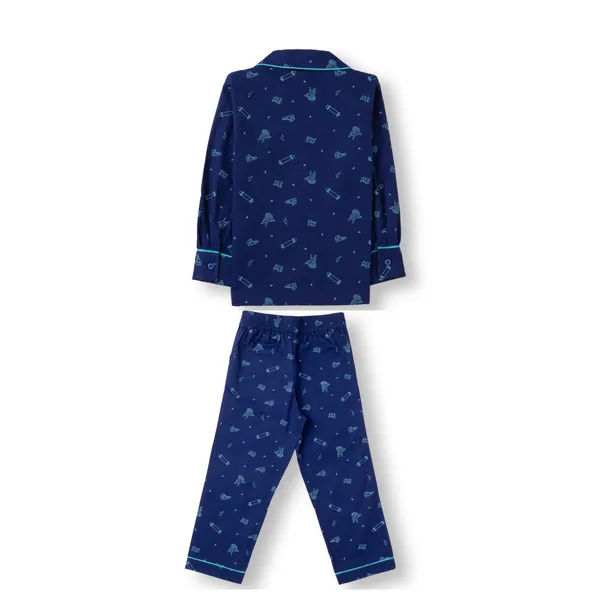 Blue_Printed_Twill_Casual_Night-Suit_For_Unisex
