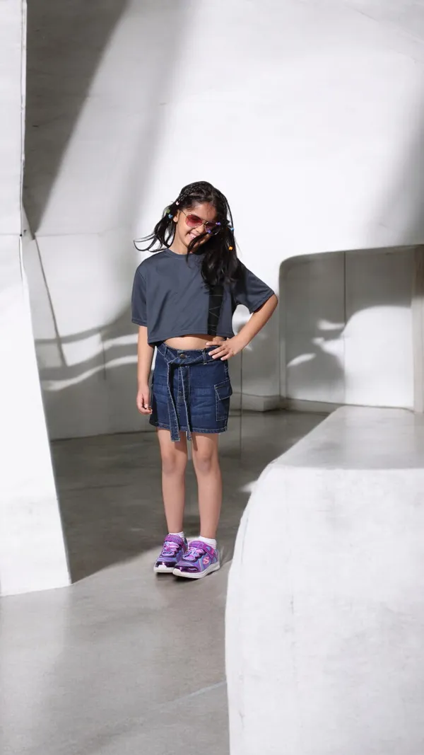 Grey_Solid_Poly-Matty_Casual_T-Shirt_For_Girls