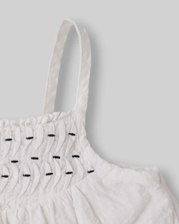 White_Textured_Cotton_Casual_Dress_For_Girls