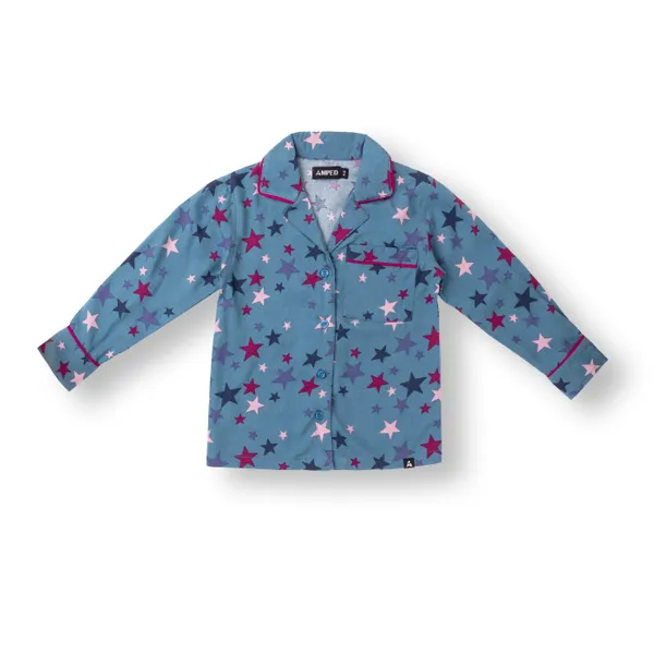 Blue_Printed_Rayon_Casual_Night-Suit_For_Unisex_(Pack_of_2)