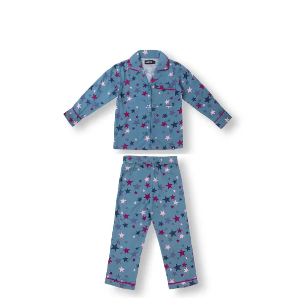 Blue_Printed_Rayon_Casual_Night-Suit_For_Unisex_(Pack_of_2)