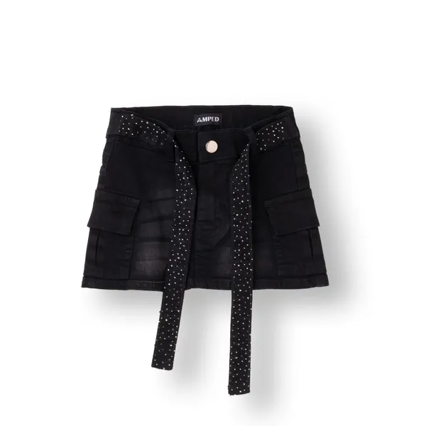 Black_Solid_Twill_Casual_Skirt_For_Girls