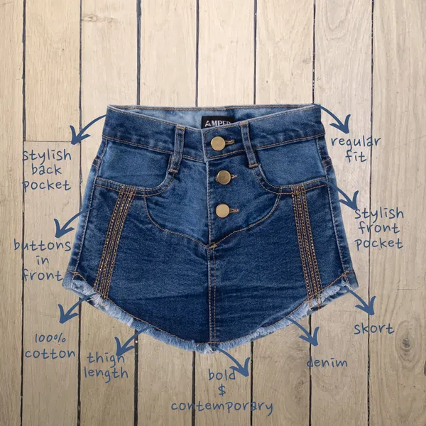 Blue_Solid_Twill_Casual_Skirt_For_Girls