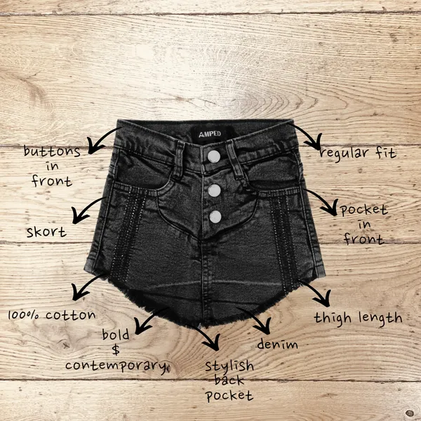 Grey_Solid_Twill_Casual_Skirt_For_Girls