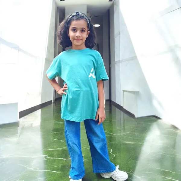 Sea_Green_Solid_Cotton_Jersay_Casual_T-Shirt_For_Girls