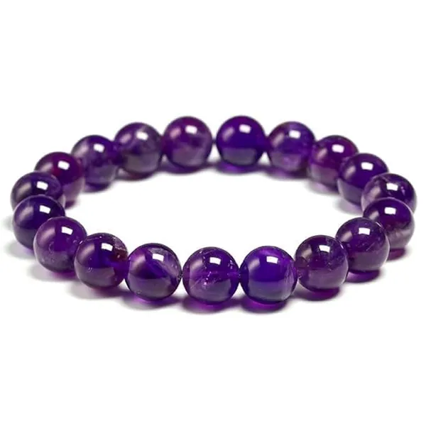 HEALINGGEMS_Natural_Amethyst_Bracelet_for_Men_and_Women_|_Lab_Certified_8_mm_Round_Cut_Beads_|_Unisex_Healing_Stone_Bracelet_for_Courage_and_Calm