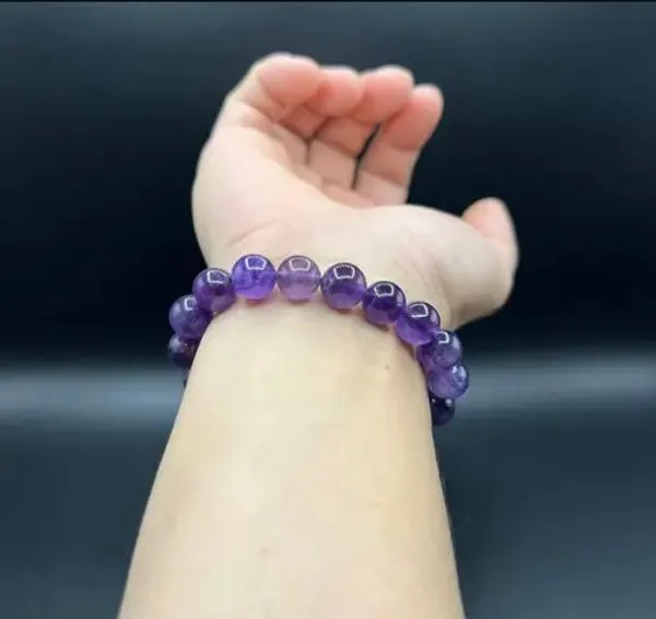 HEALINGGEMS_Natural_Amethyst_Bracelet_for_Men_and_Women_|_Lab_Certified_8_mm_Round_Cut_Beads_|_Unisex_Healing_Stone_Bracelet_for_Courage_and_Calm