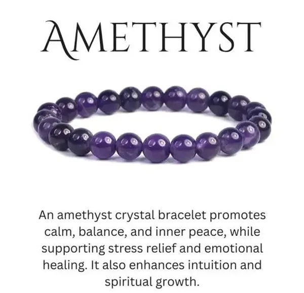 HEALINGGEMS_Natural_Amethyst_Bracelet_for_Men_and_Women_|_Lab_Certified_8_mm_Round_Cut_Beads_|_Unisex_Healing_Stone_Bracelet_for_Courage_and_Calm