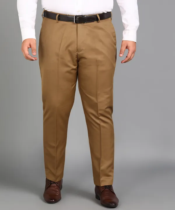 Khaki_Poly_Viscose_Mid_Rise_Plus_Size_Straight_Fit_Formal_Trouser_For_Men
