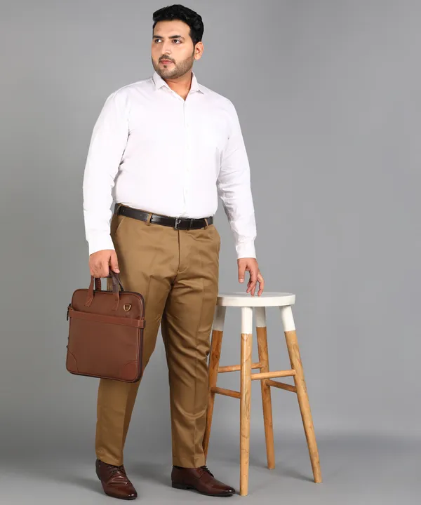 Khaki_Poly_Viscose_Mid_Rise_Plus_Size_Straight_Fit_Formal_Trouser_For_Men