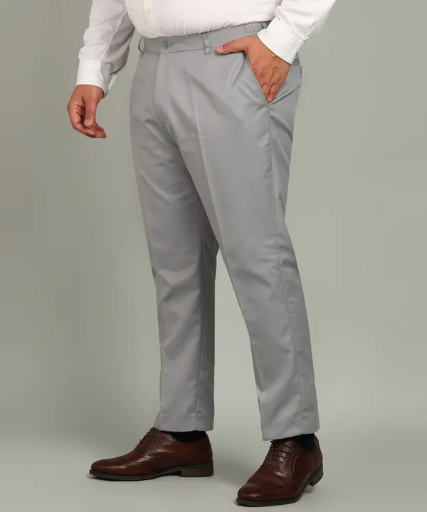 Light_Grey_Poly_Viscose_Mid_Rise_Plus_Size_Straight_Fit_Formal_Trouser_For_Men